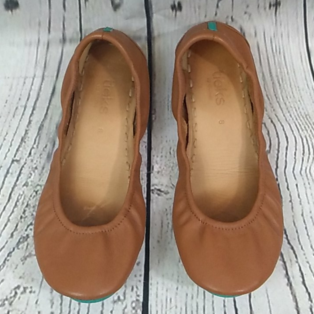 Tieks Women's Tan Leather Ballet Flats